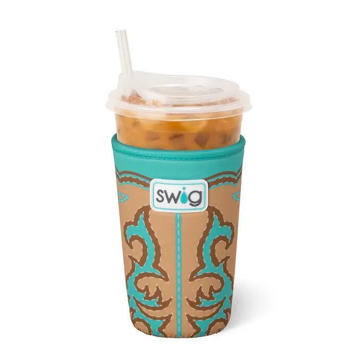 Boot Scootin' Iced Cup Coolie Turquoise, Medium