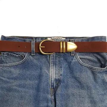 Genuine Suede Leather Belt w. buckle, loops and tip set