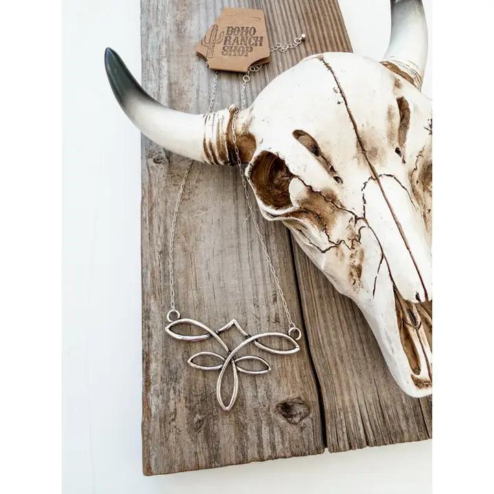 Western Boot Stitch Pendant Chain Necklace