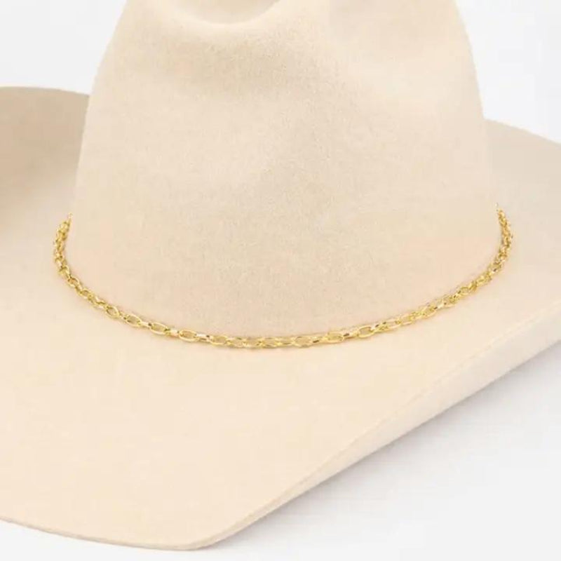 Gigi Pip Link Chain Hat Band | Gold