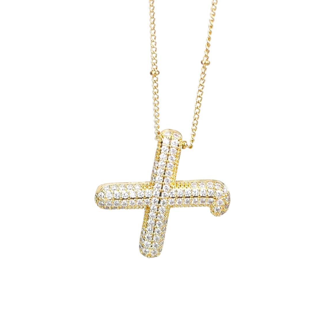 New* Initial Script Cz Balloon Bubble Gold Necklaces