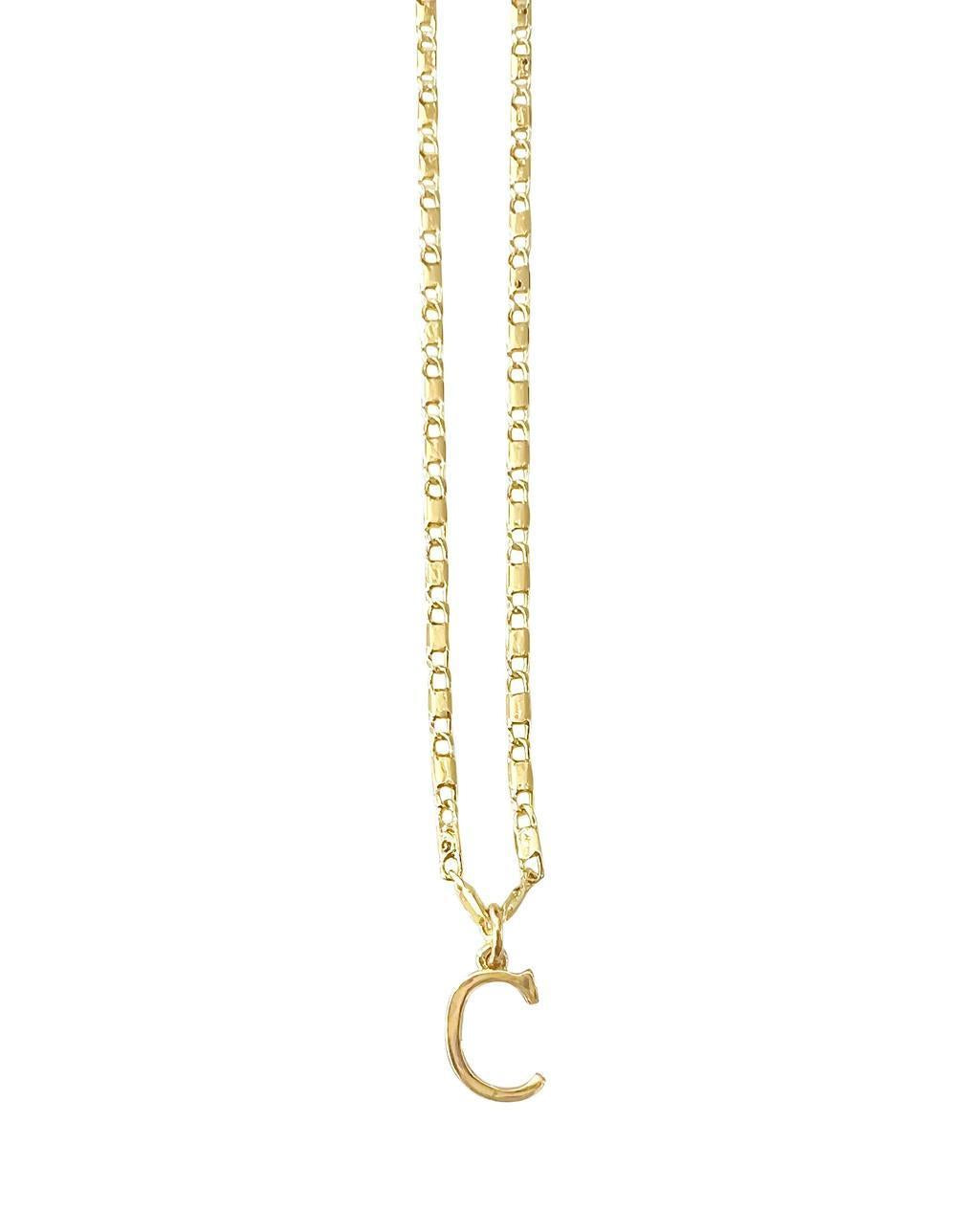 Gemelli Solid Initial Necklace