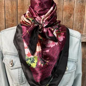 Dark Pink Cherry Blossom Wild Rag