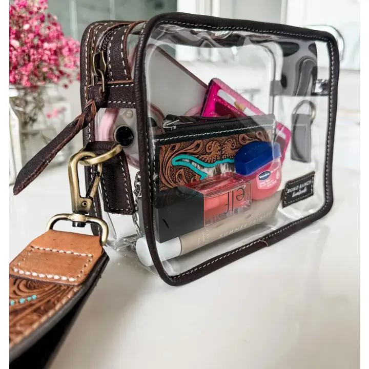Darla Clear Wristlet | Transparent Western Purse