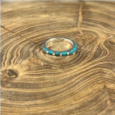 BOHO SOL MINI LAY STACKER RING TURQUOISE