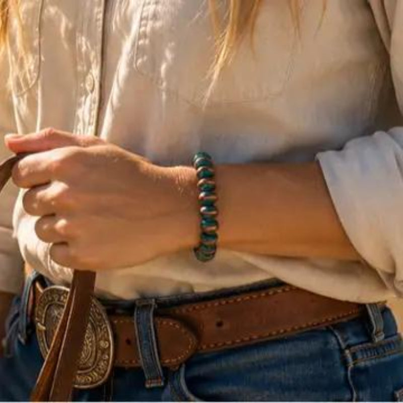 Rodeo Drive 60" Patina Copper Fashion Navajo Pearl Necklace
