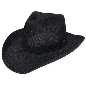 Sequin Cowboy Hat – Black