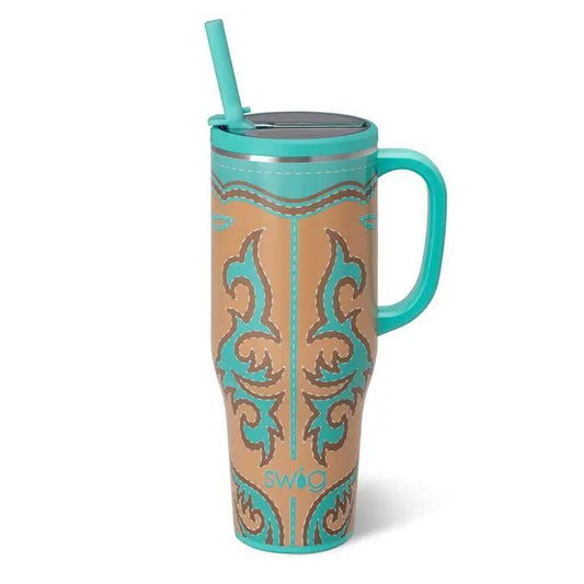 Boot Scootin' Mega Mug Turquoise, 40oz