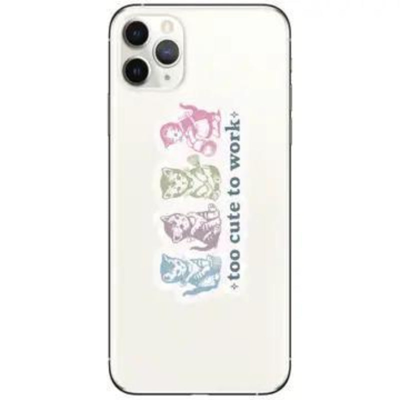 Juju and Moxie Work Kitty Cat Sarcastic Cute High Quality Vinyl Sticker