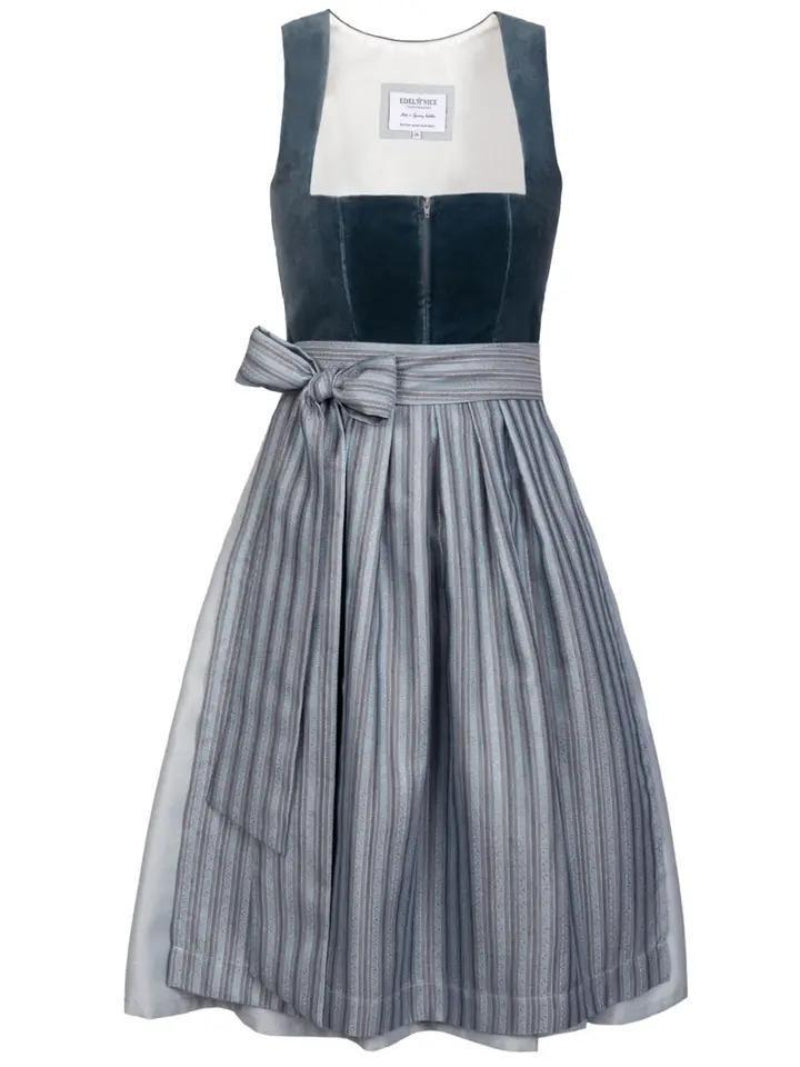 Edelnice Trachtenmode Veronika Velvet Petrol Midi Dirndl 