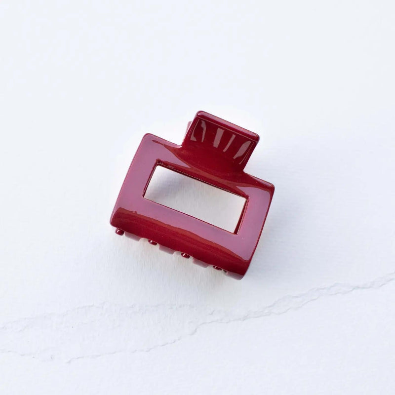 Tiepology Eco Kylie Cellulose Acetate Hair Clip | Cherry Red
