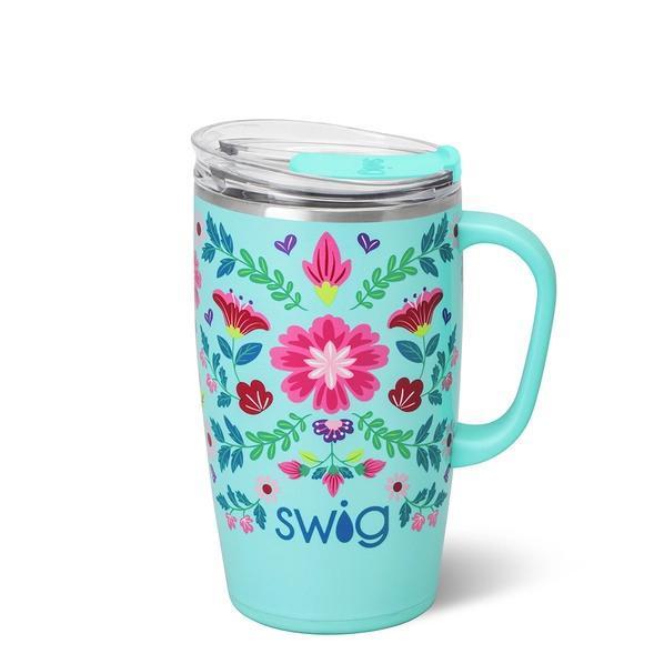 Swig Flora Azul Travel Mug 18oz
