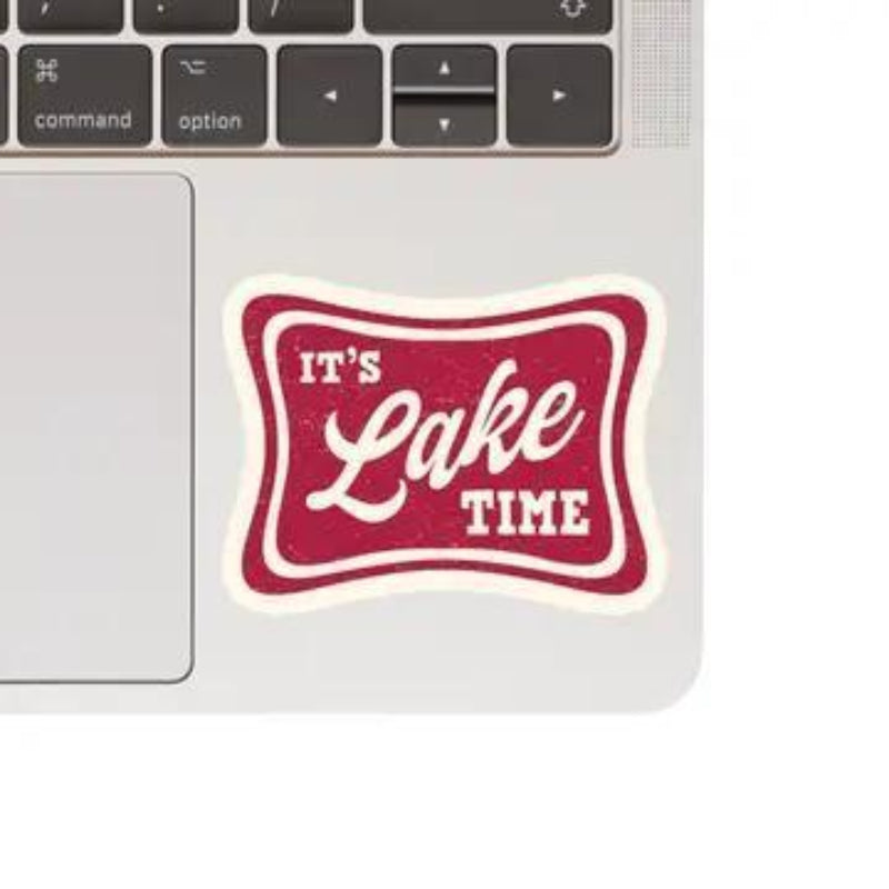 Juju and Moxie Lake Time Summer Boat Drink High Quality Vinyl Sticker