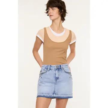 Mid Rise Western Lasso Skirt