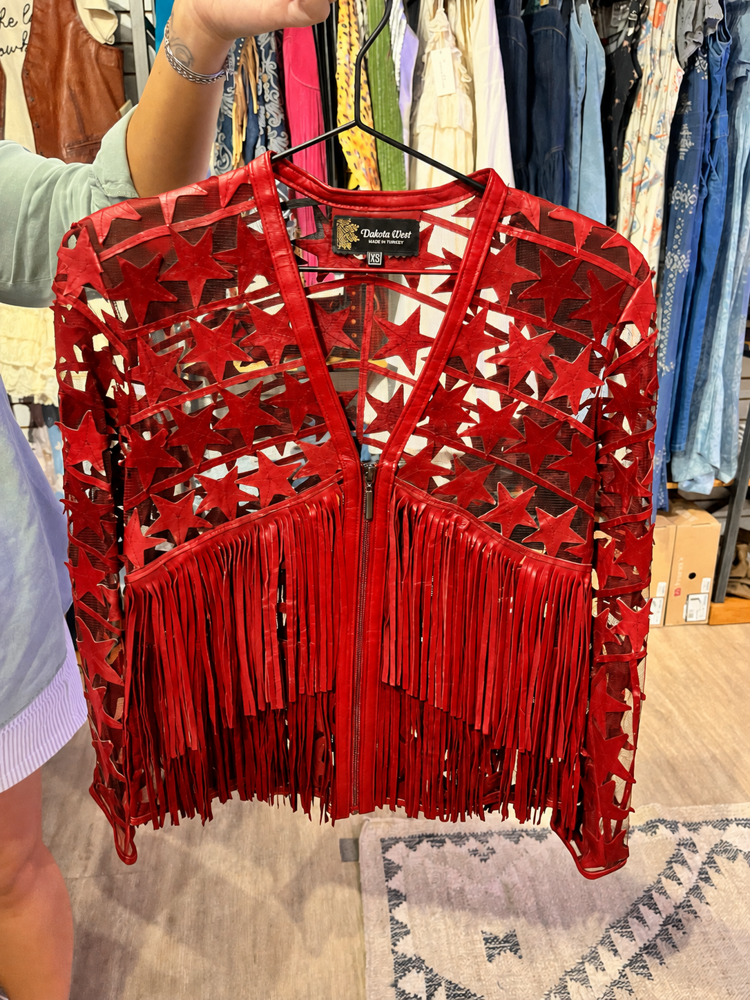 Dakota West Star Bolero Short Jacket With Fringe