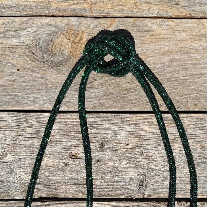 Rhinestone Bolo Tie with Western Slide