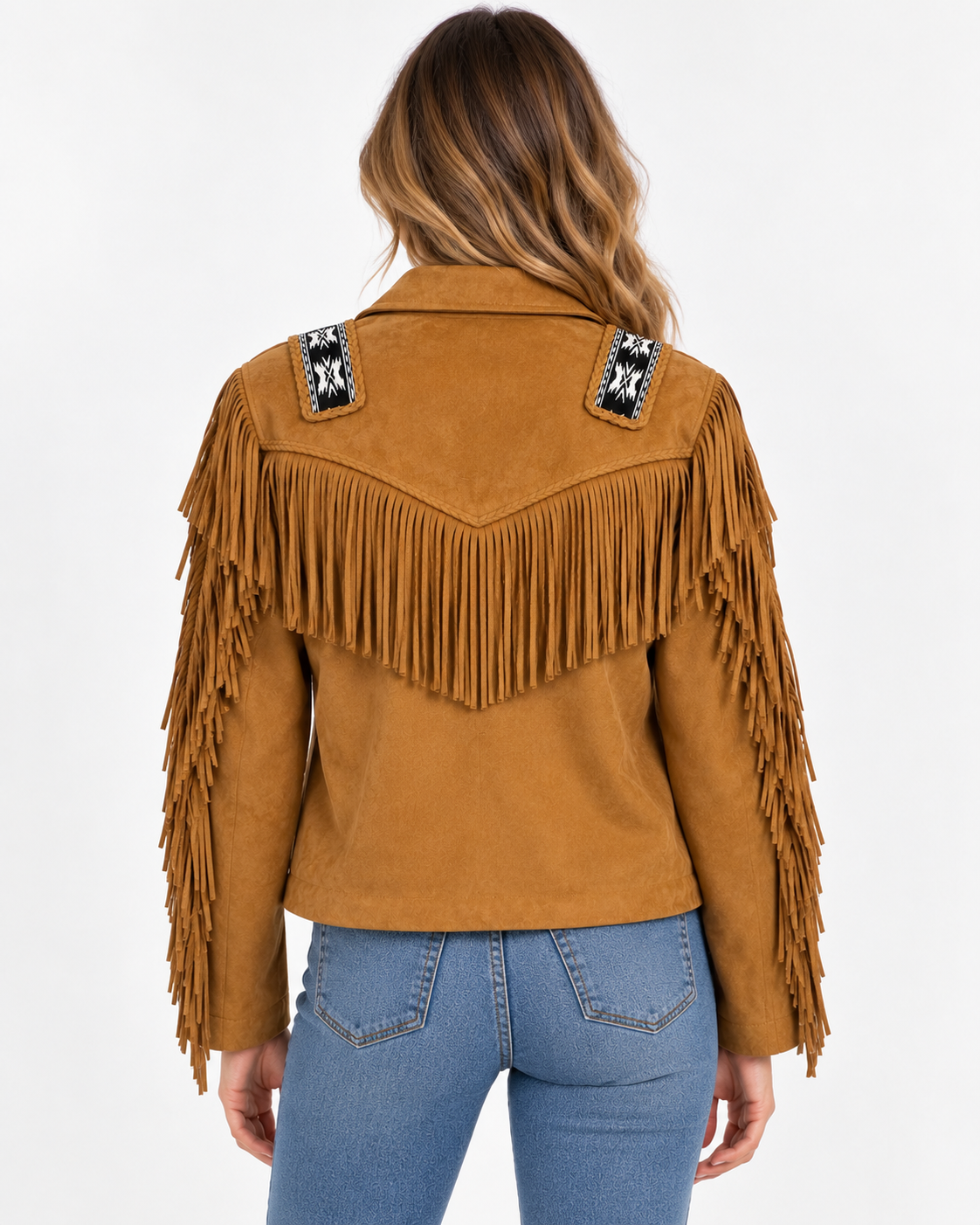 Montana Co Ladies Suede Jacket with Fringe L-2623