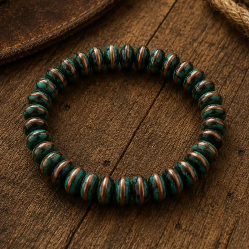 Rodeo Drive 60" Patina Copper Fashion Navajo Pearl Necklace