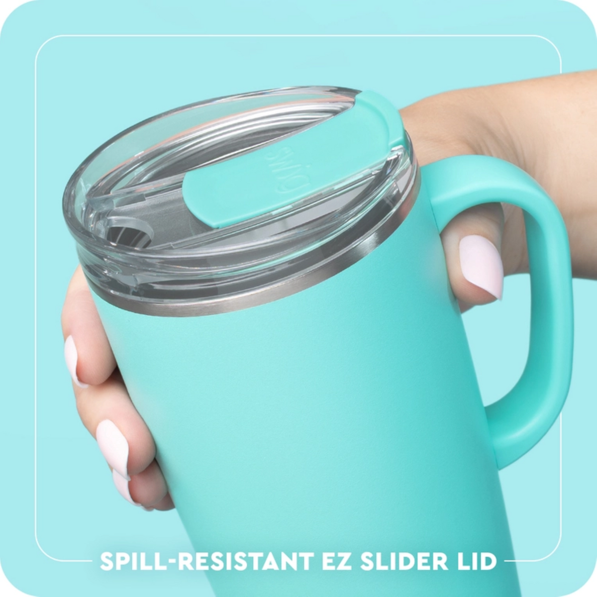 Boot Scootin' Travel Mug Turquoise, 22oz