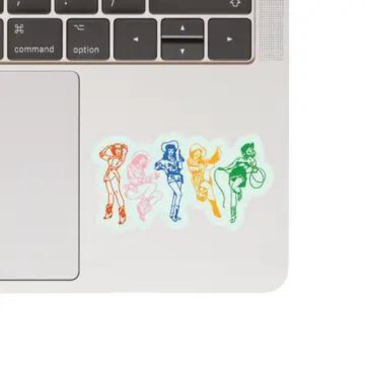 Juju and Moxie Cowgirl Retro Pinup Sexy Western High Quality Vinyl Sticker