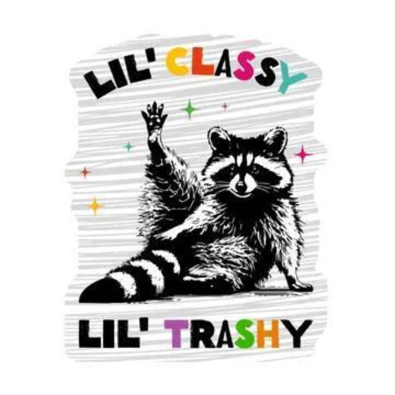 Juju and Moxie Cute Funny Classy Trashy Raccoon High Quality Vinyl Sticker