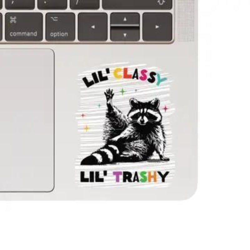 Juju and Moxie Cute Funny Classy Trashy Raccoon High Quality Vinyl Sticker