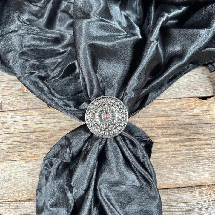 Wild Rag Slide Antique Silver Flower
