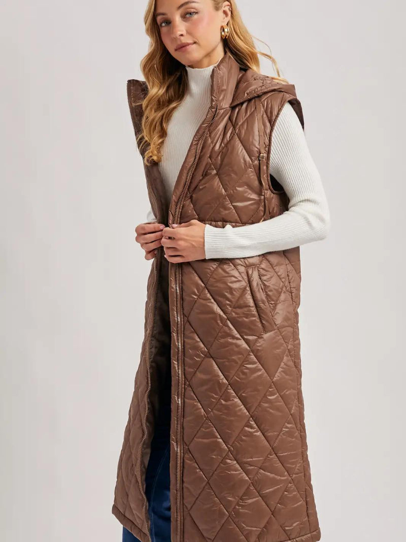 BLUIVY DIAMOND QUIT PUFFER LONG-LINE HOODED VEST |
COCO - SIDE VIEW