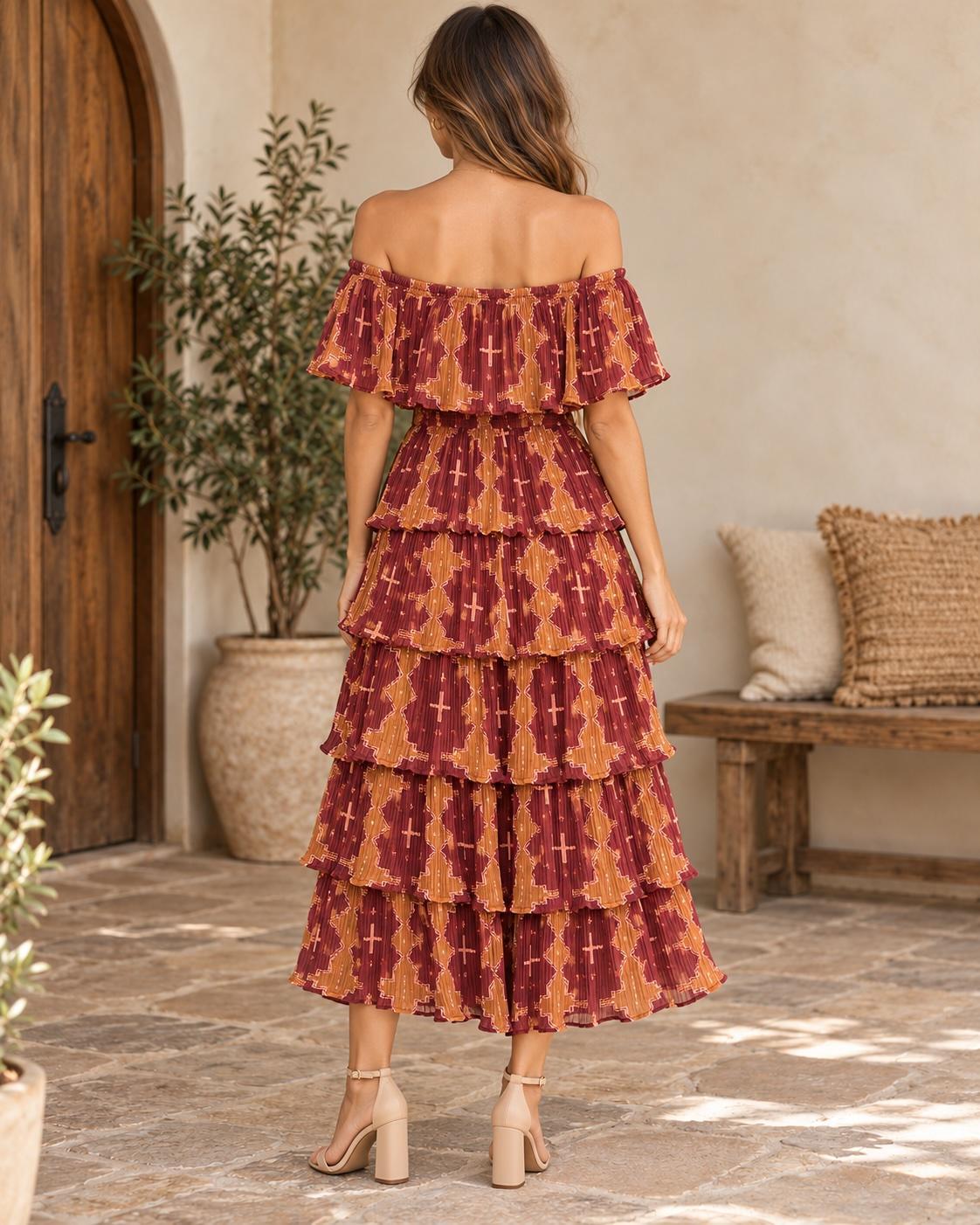 Malone Magenta Geo Dress