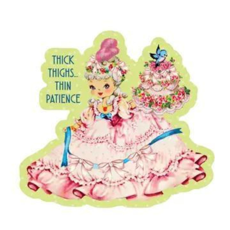 Juju and Moxie Woman Sarcastic Funny Cake High Quality Vinyl Sticker