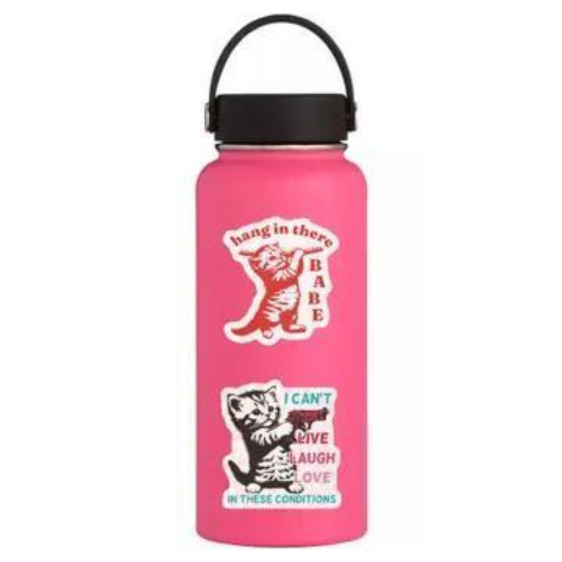 Juju and Moxie Live Laugh Love Funny Kitten High Quality Vinyl Sticker
