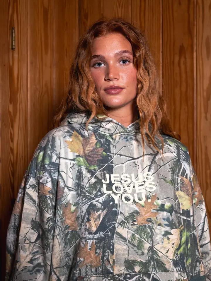 Jesus Loves You Camo Hoodie