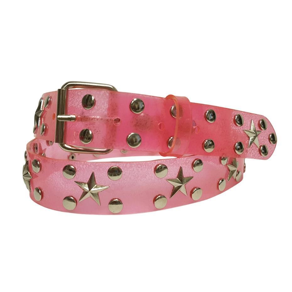 Transparent Color Star Studded Belt