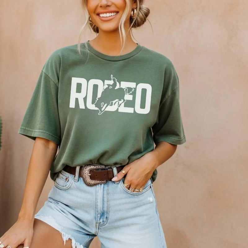 Hey Jude Graphic Tees RODEO Graphic Tee | Western Cowgirl | Espresso 