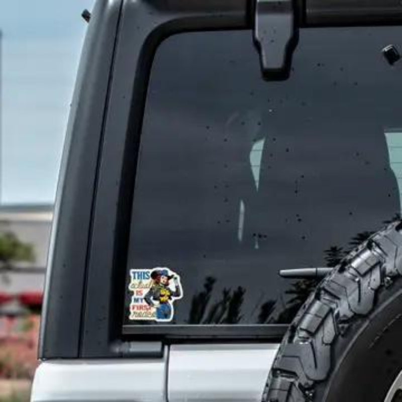 Juju and Moxie Funny First Rodeo Cowgirl High Quality Vinyl Sticker