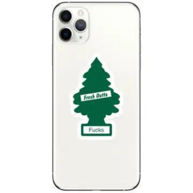 Juju and Moxie Fresh Outta Fucks Tree Funny Swear High Quality Vinyl Sticker