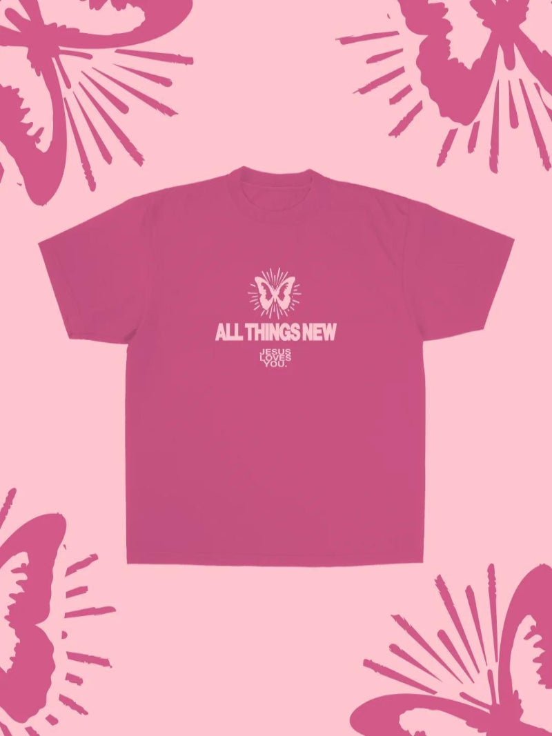Jesus Loves You Company All Things New Tee - Front View