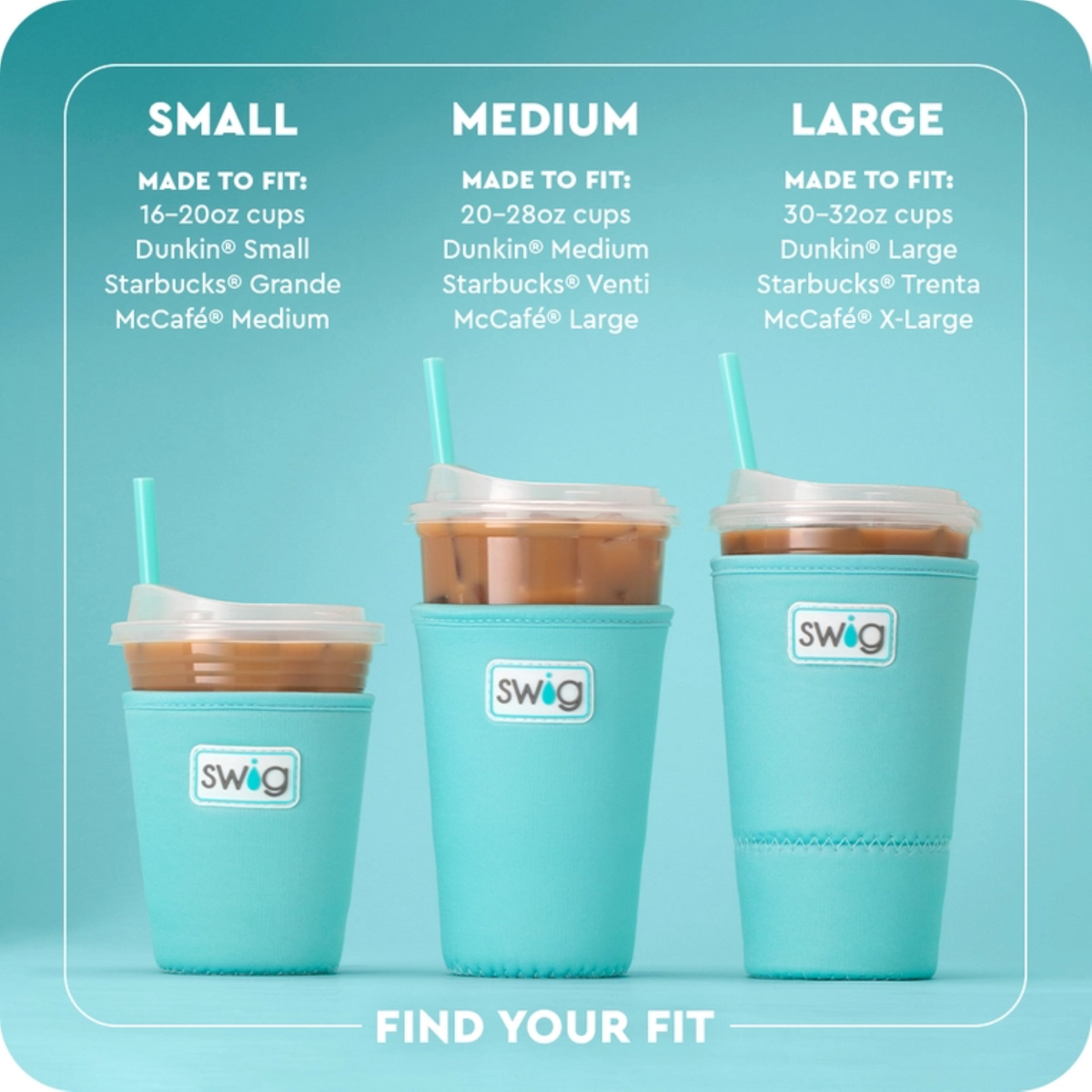 Boot Scootin' Iced Cup Coolie Turquoise, Medium