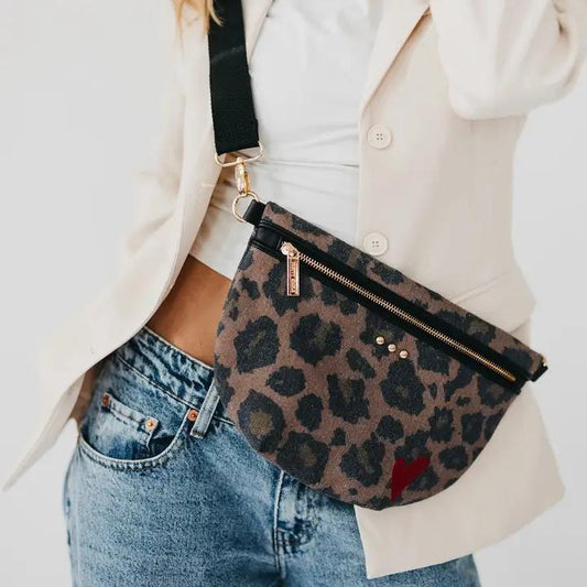 Colby Canvas Printed Bum Bag Leopard