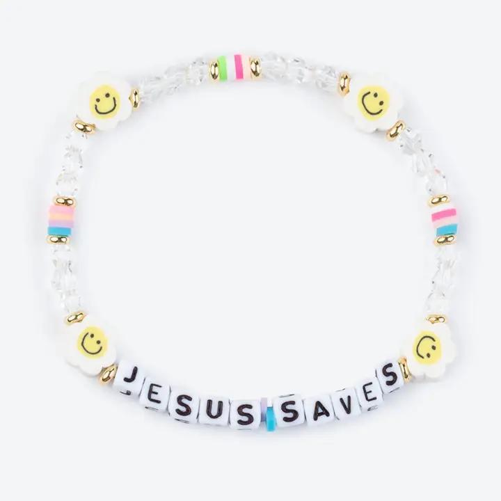 Elevated Faith Jesus Saves Letter Bracelet