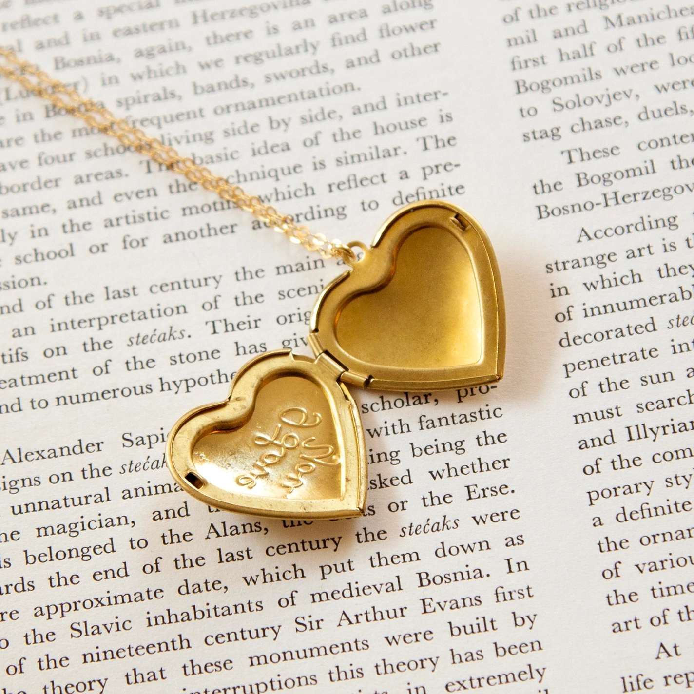 Vintage I love You Heart Locket Necklace
