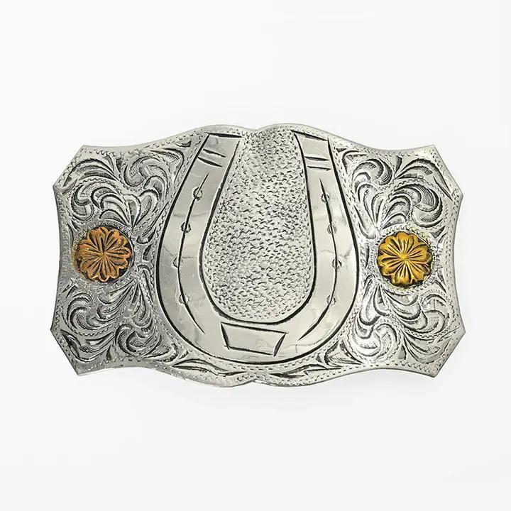 American Darling Horseshoe Belt Buckle – Silver