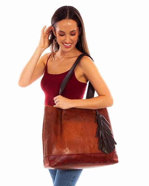 Scully Tri-Toned Leather Tote - B210