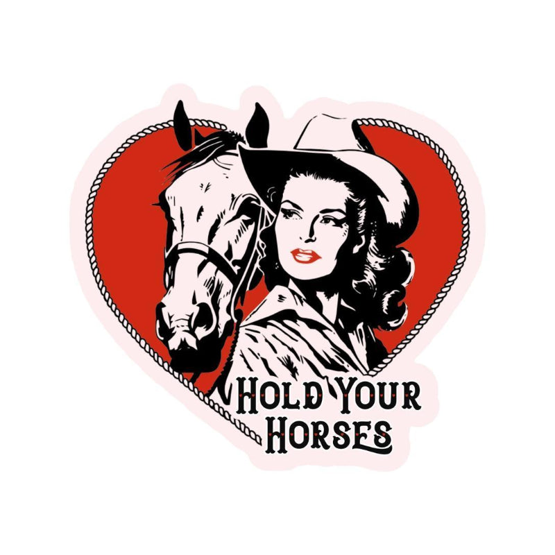 Juju and Moxie Western Cowgirl Cute Love Horse High Quality Vinyl Sticker