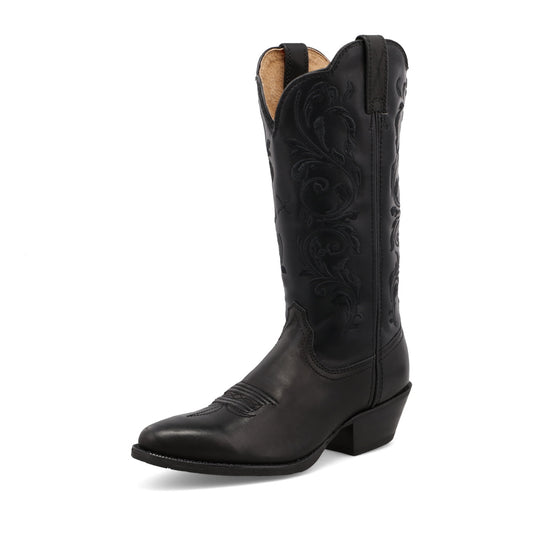 12" Western Boot - Black & Black