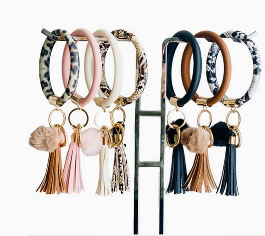 Tiny Gift Society - Bangle Key Chain with Pom