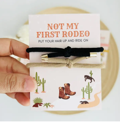 Tiny Gift Society - Not My First Rodeo Double Hair Tie - Western Cowgirl