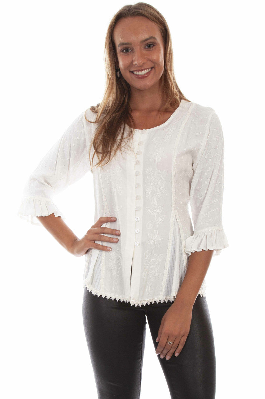 Stunning 3/4 Sleeve Ladies Blouse