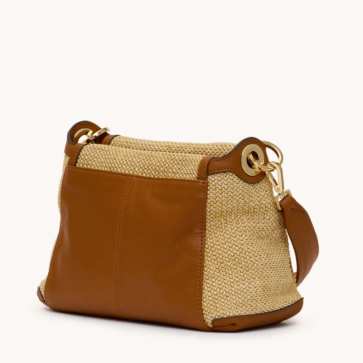Hammitt Bryant Med - Cocoa Raffia/Gold