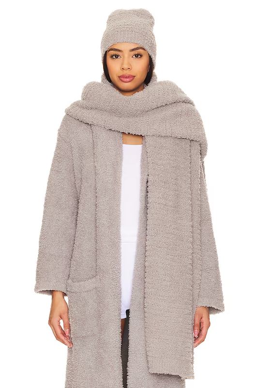 CozyChic Boucle Blanket Scarf - Pewter